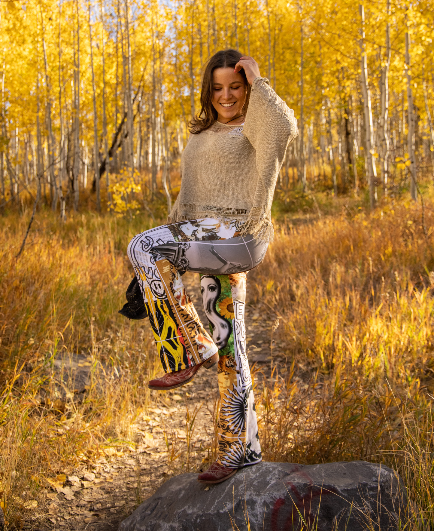 Flare Yoga Pants: Cosmic Cowgirl