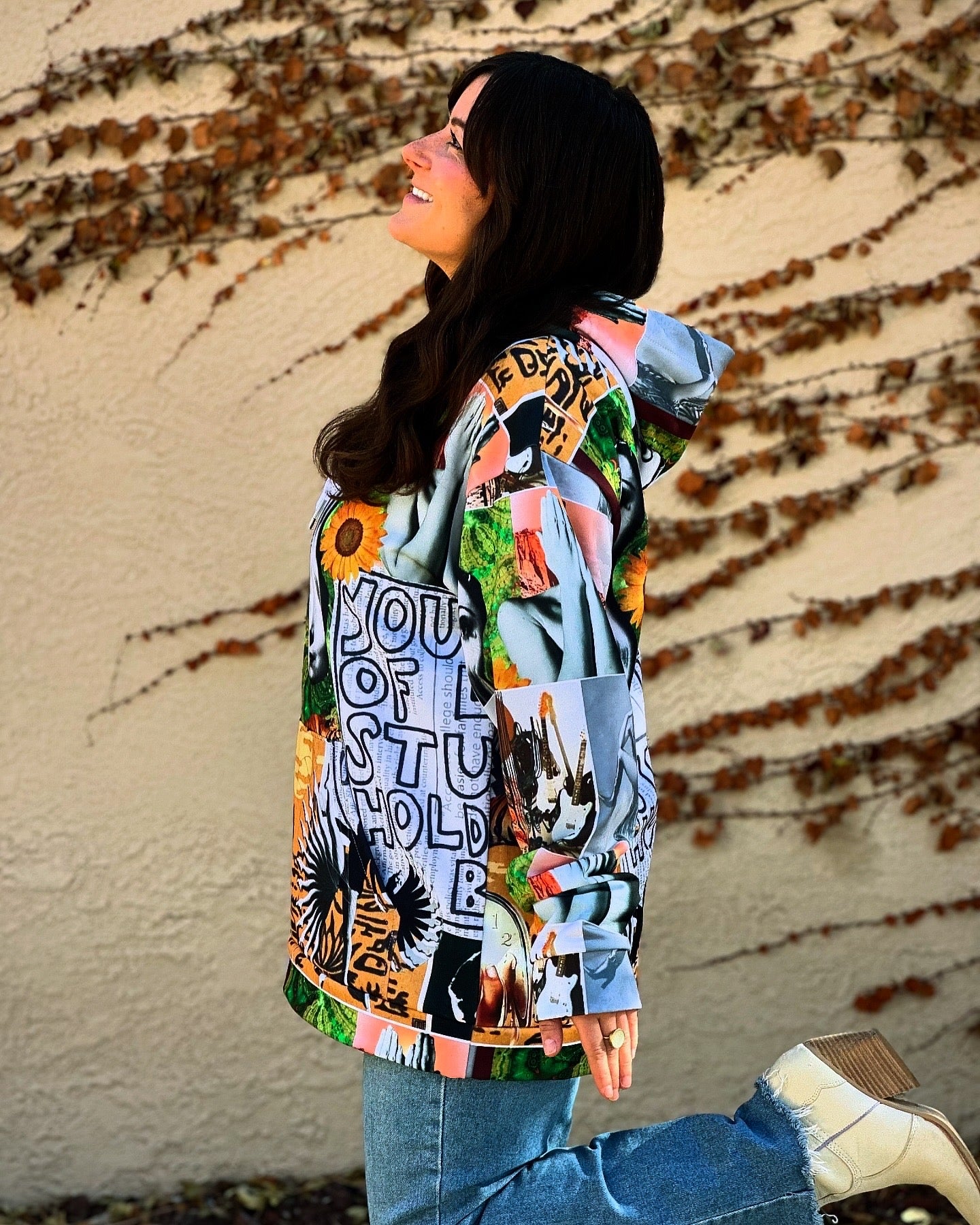 Unisex Recycled Hoodie: Cosmic Cowgirl
