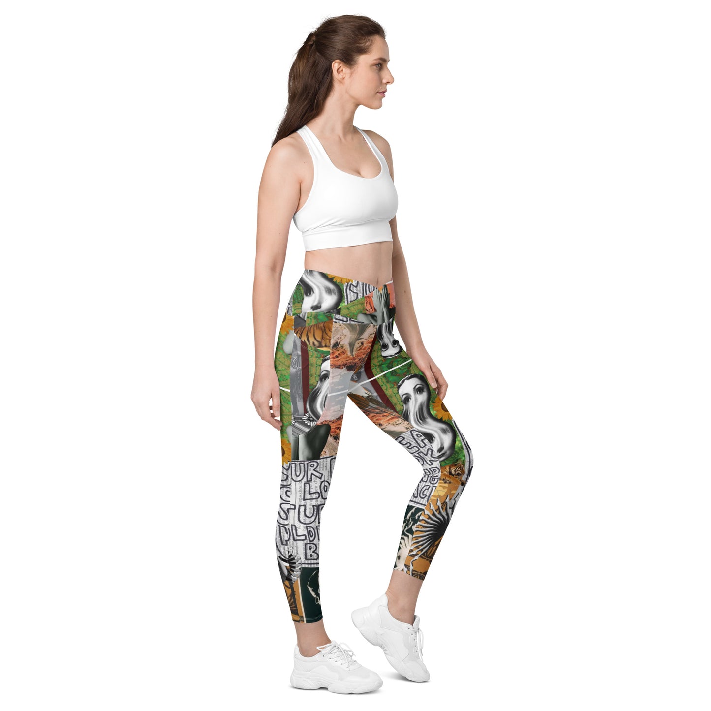 Crossover Yoga Pants: Cosmic Cowgirl