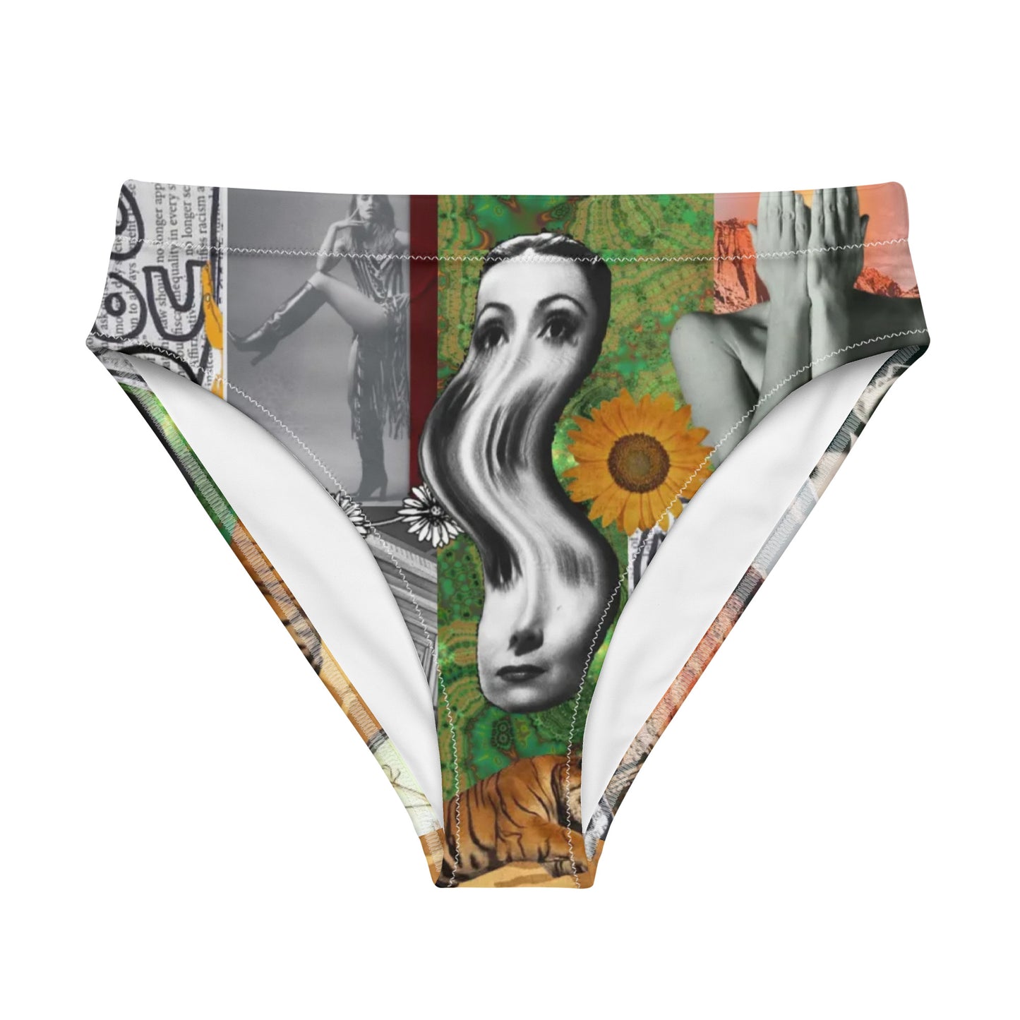 High-Waisted Swim Bottom: Cosmic Cowgirl