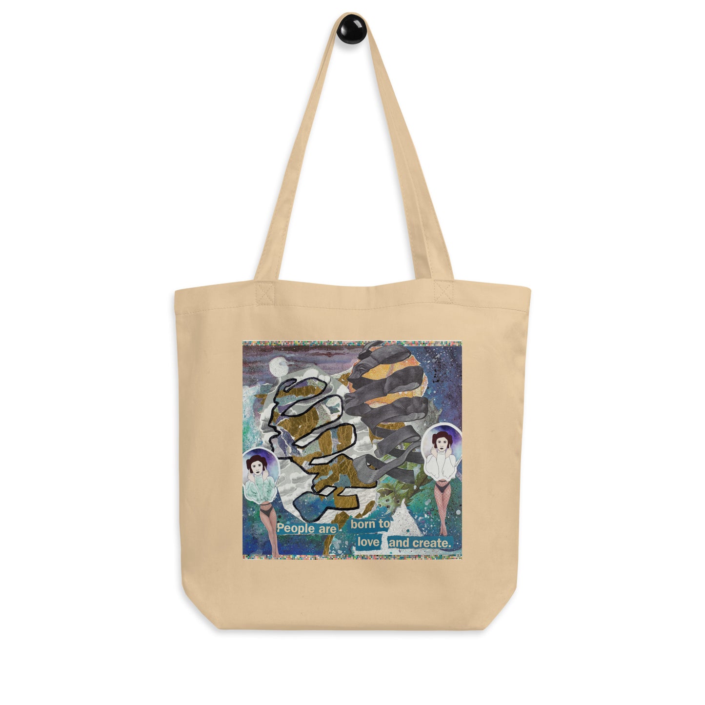 Organic Cotton Tote Bag: Love and Create