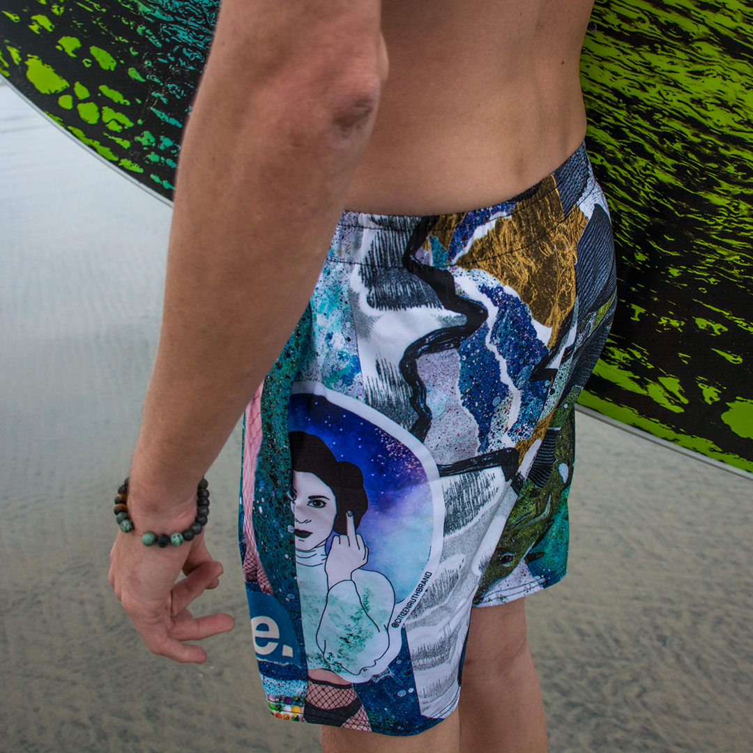 Athletic Swim Shorts: Love and Create